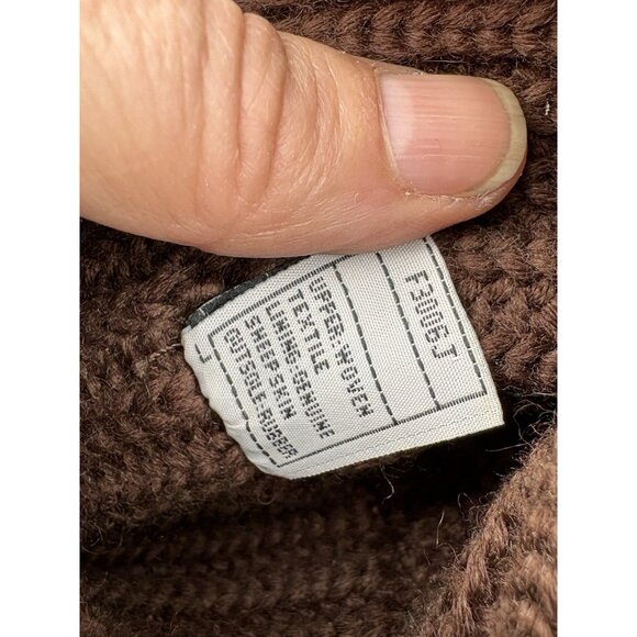 UGG Australia Candy Boots Womens US 7 Brown Knit Pull On Sheepskin Lined 5857 - Picture 11 of 14